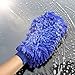 INTEY Car Wash Mitt, Car Cleaning Kit, 2 Packs Microfiber Chenille Wash Glove with 27x12 Inch Towel, Blue