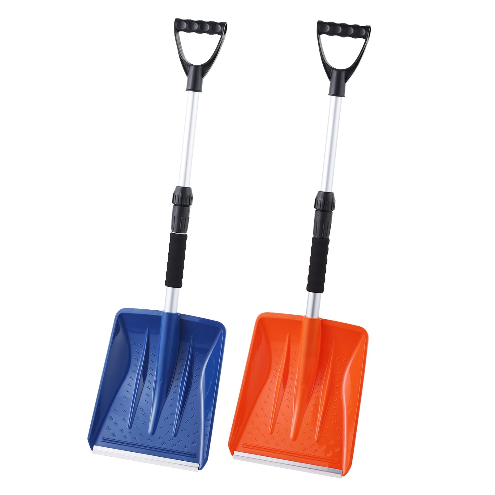 Photo 1 of YEITSNOW Kids Snow Shovel Snowman Maker Portable Snow Removal Winter Emergency Tools for Car Driveways Use with Extendable Handle Foam Grip Aluminum Wear Strip