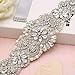 QueenDream Silver Crystal Sashes for Wedding Silver Wedding Bridal Belt Braided Rhinestone Sash