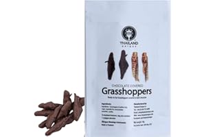 Thailand Unique Chocolate Covered Grasshoppers - Irresistible 15g Gourmet Edible Insects, Premium Dehydrated Bugs, High-Protein Superfood Snack, Unusual, Exotic, Weird Gag Gift (Limited Edition)