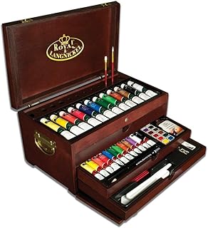 Royal & Langnickel RSET-ART8000 - Premier Künstler Set - Exklusiver Malkasten aus Holz