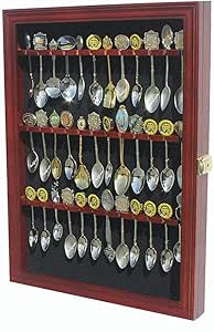 Amazon.com: 36 Souvenir Tea Spoon Display Case Rack Wall Mountable ...