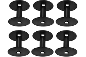 SEWCHICS 6pcs Black Plastic Cable Storage Reels, Small Cord Spool Organizer for Wire Packaging and Rope