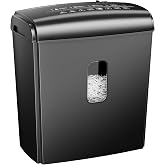 Locksworth 8-Sheet Micro Cut Shredder for Home Office, 4 Gallons Bin P-4 High Security Shredders for Papers/Credit Cards/Staples/Clips, Small Commercial Paper Shredder with Transparent Window