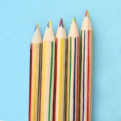 Haushele Ofd Nouveau Crayon Arc En Ciel 4 Couleurs Avec Le