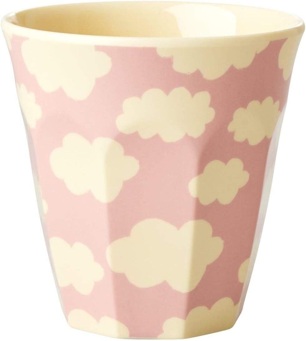 Rice Kids Melamine Cup, Small 7cm: Cloud Print, Pink