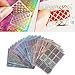 3 Sheets New Nail Hollow Irregular Grid Stencil Reusable Manicure Stickers