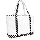 DALIX 23" Premium 24 oz. Cotton Canvas Shopping Tote Bag
