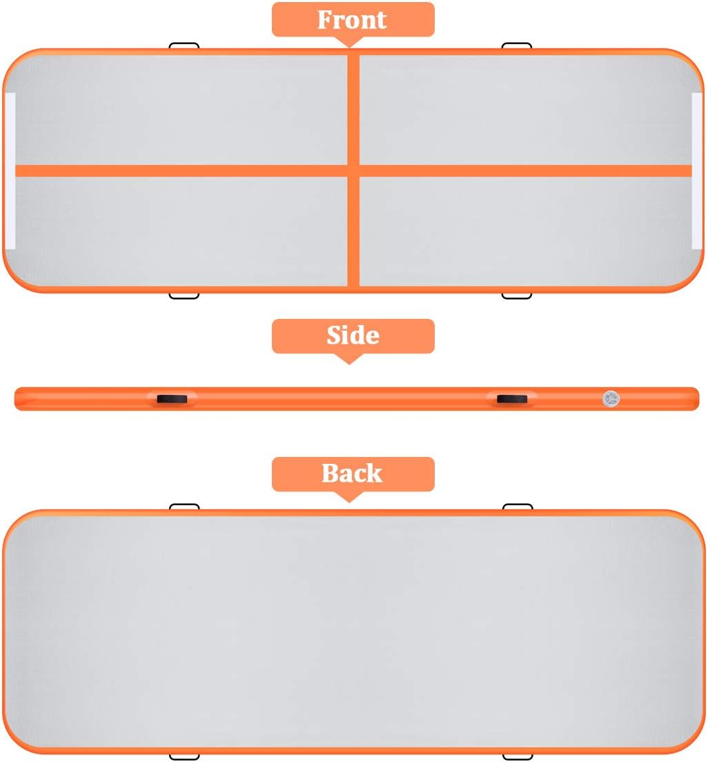 MILAZUL Air Track 10ft Inflatable Gymnastics Mat Airtrack Tumbling Mats Thickness 4 inches for Home Use/Gym/Yoga/Training/Cheerleading/Outdoor/Beach/Park/Water/Kid with Electric Air Pump Carry Bag : Sports & Outdoors