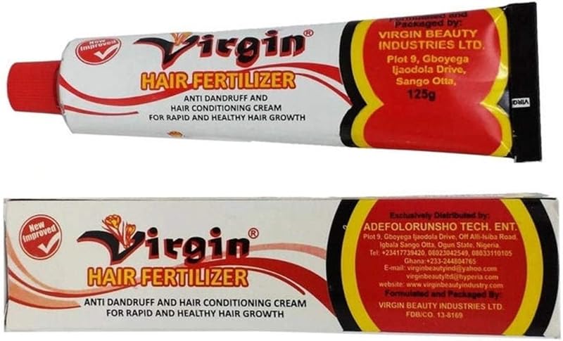 Virgin Hair Growth Fertilizer 150g Peppermint Scent Scalp Dandruff Strengthen
