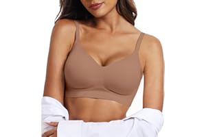 OEAK Womens Wireless Bras Comfortable Push Up Bra No Underwire Bra Full Support Lift Bralette Everyday Seamless Tshirt Bras