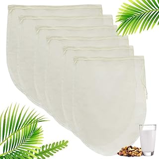 Nussmilchbeutel, Passiertuch, Cheesecloth, Nut Milk Bags (6er) Filterbeutel Pack KäSetuch, Stellen Sie Verschiedene Saftfilter FüR Mandelmilch