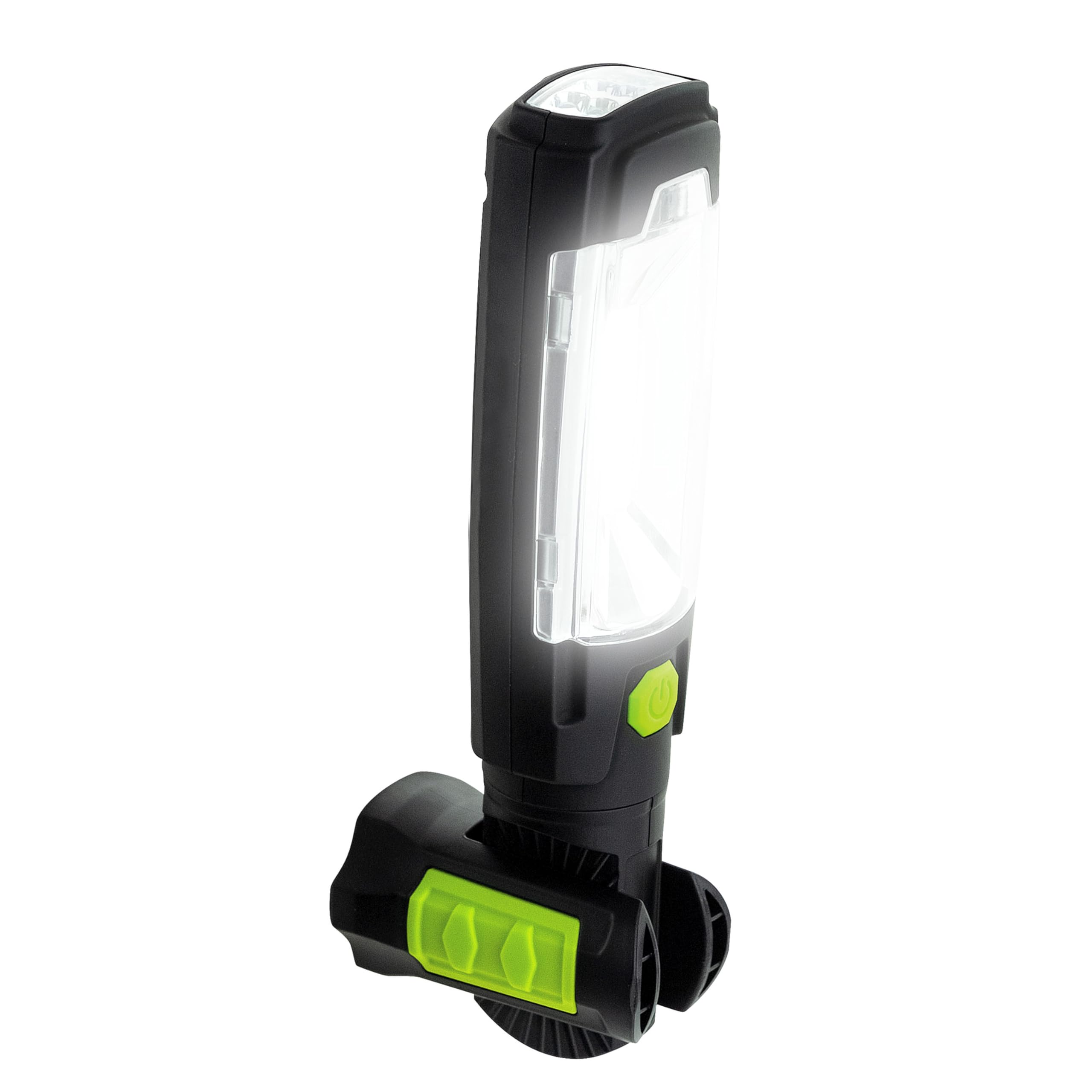 Luceco LED Swivel Torch Light with USB Power Bank and Hook, 2 Light Modes, Rechargeable, Adjustable and Rotating, Black, IK04, 3.5W, 300lm, 6500K, LILT30R65