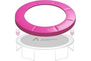 Ultrapower Sports 14ft Trampoline Pad Replacement 14 Ft Trampoline Mat Replacement Padding Safety Pad Spring Cover Round Spring Cover with No Holes 10 Ft 12 ft 13 ft 14 ft 15 ft Black Blue Pink Green