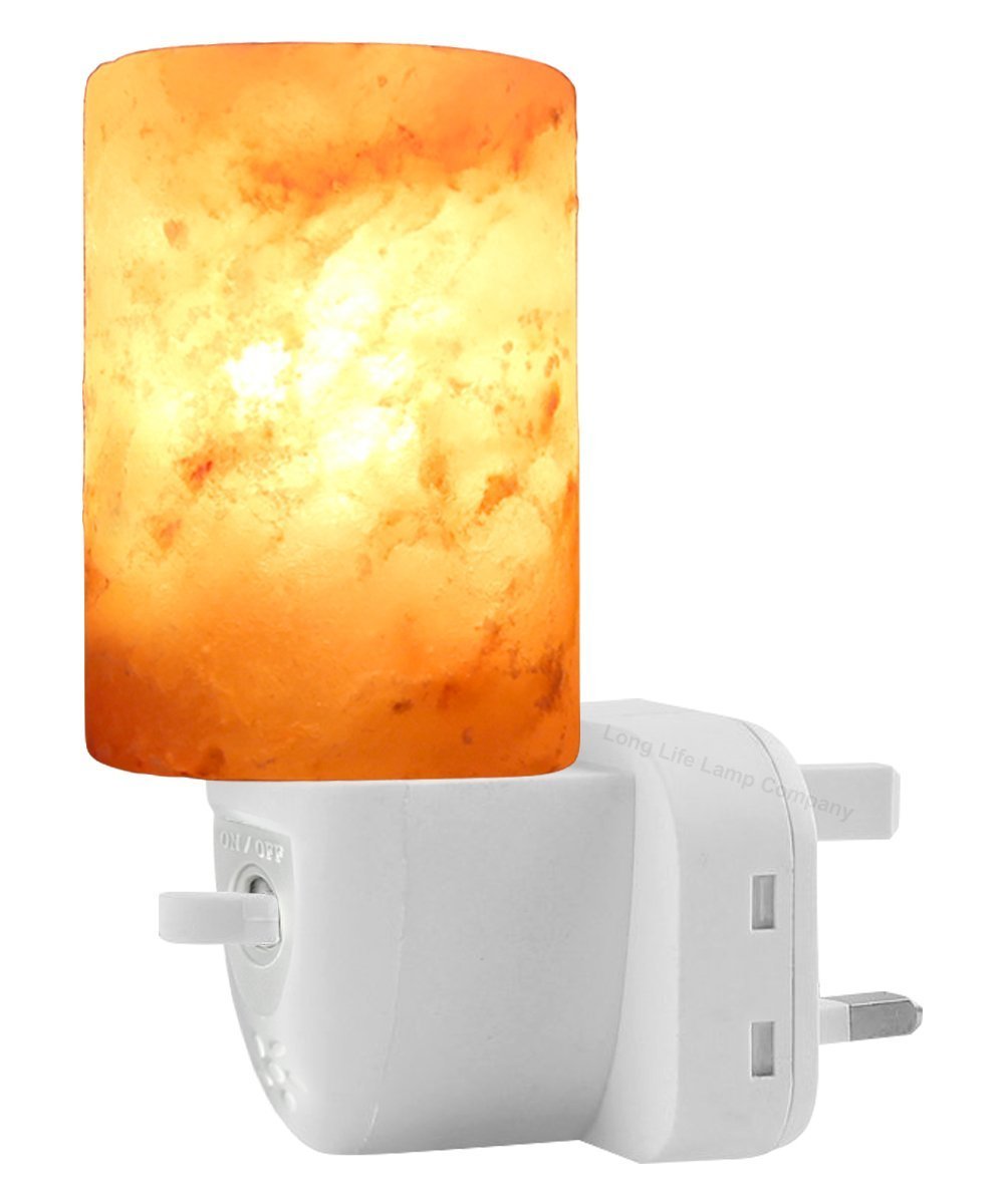 Himalayan Salt Rock Lamp Plug in Night Light Air Purifier Switchable Natural Crystal Mood Light Hand Crafted