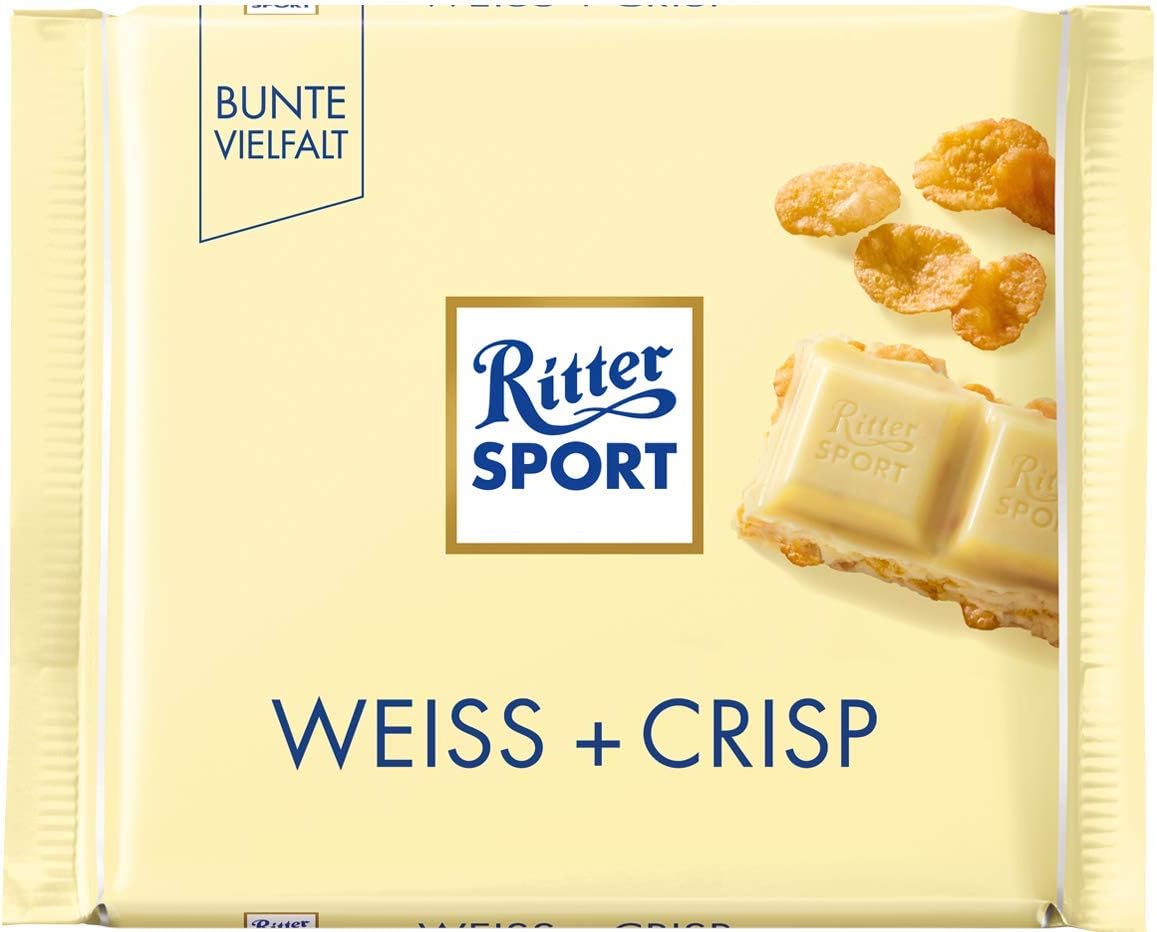 Ritter Sport White Crispy Chocolate 100gr Amazon Co Uk Grocery
