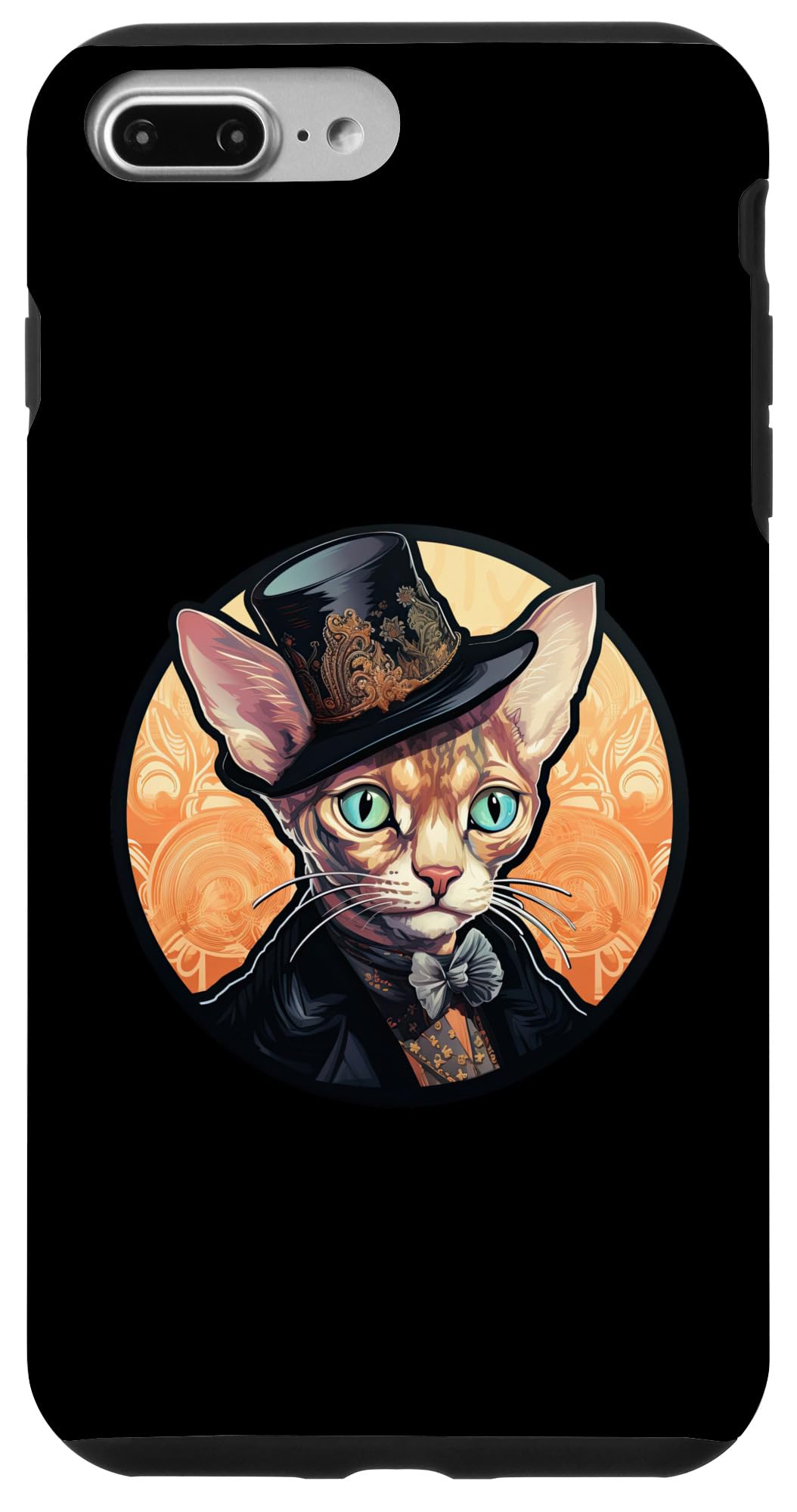 iPhone 7 Plus/8 Plus Devon Rex Gentleman in a Hat Elegant Funny Cat Case