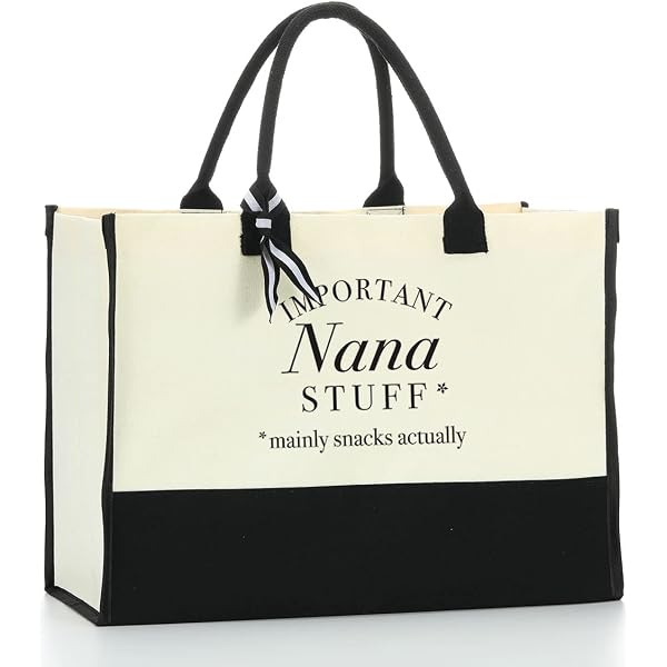Cotton Canvas Tote Bag For Women - "A Truly Amazing Nurse" Design, Large Tote For Work, Beach, Or Shopping, Gift For Nurses & Friends