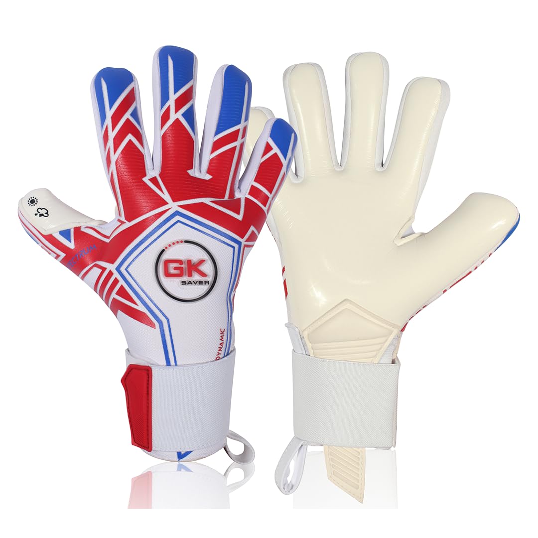 GK Saver Football Goalkeeper Goalie Gloves | Anti-Slip Grip Palms | Spectrum Series | Goalkeeping GK Gloves| Perfect for Intense Soccer Gameplay (Spectrum S2, SIZE 10) (Spectrum-S2, SIZE 10)