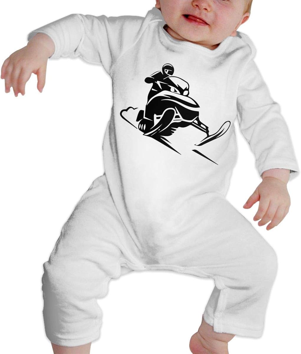 SDLZIJFGHBC Winter Baby Onesies Snowmobile Newborn Kids Long Sleeve