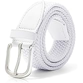 AWAYTR Kids Elastic Braided Belt - Pin Buckle Stretch Golf Baseball Belts for Boys and Girls Aged 4-12 Years