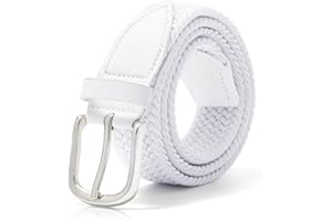 Monopa Kids Elastic Braided Belt - Pin Buckle Stretch Golf Baseball Belts for Boys and Girls Aged 4-12 Years