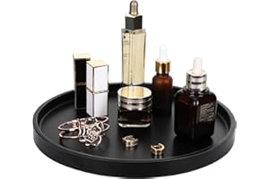 Shinowa Vanity Tray, Resin Bathroom Decorative Tray Catchall Organizer Jewelry Dish Tray for Bathroom Bedroom Counter-top Van