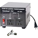 PowerBright 300 Watts Japanese Voltage Transformers, Step Up and Down Japan Converter, can be Used in 120 Volt and 100 Volt C