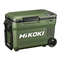 HiKOKI(ハイコーキ)【旧型】 14.4/18V コードレス 冷温庫 ミニ 冷蔵庫 車載冷蔵庫 3電源対応 コンプレッサ式 -18℃~60℃ 17段階温度設定 冷蔵冷凍同時設定可能 25L 蓄電池別売り ACアダプタ 車載用DCコード付き フォレストグリーン