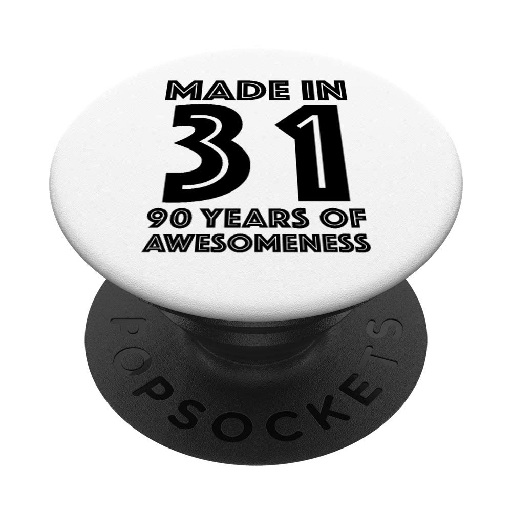 90th Birthday Gifts for him Man Age 90 Year Old Grandpa 1931 PopSockets PopGrip: Swappable Grip for Phones & Tablets