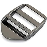 CRAFTMEMORE 1 Inch Metal Ladder Lock Tri-Glide Tension Lock Slide Buckle for Adjustable Backpack Strap 4pcs SC08