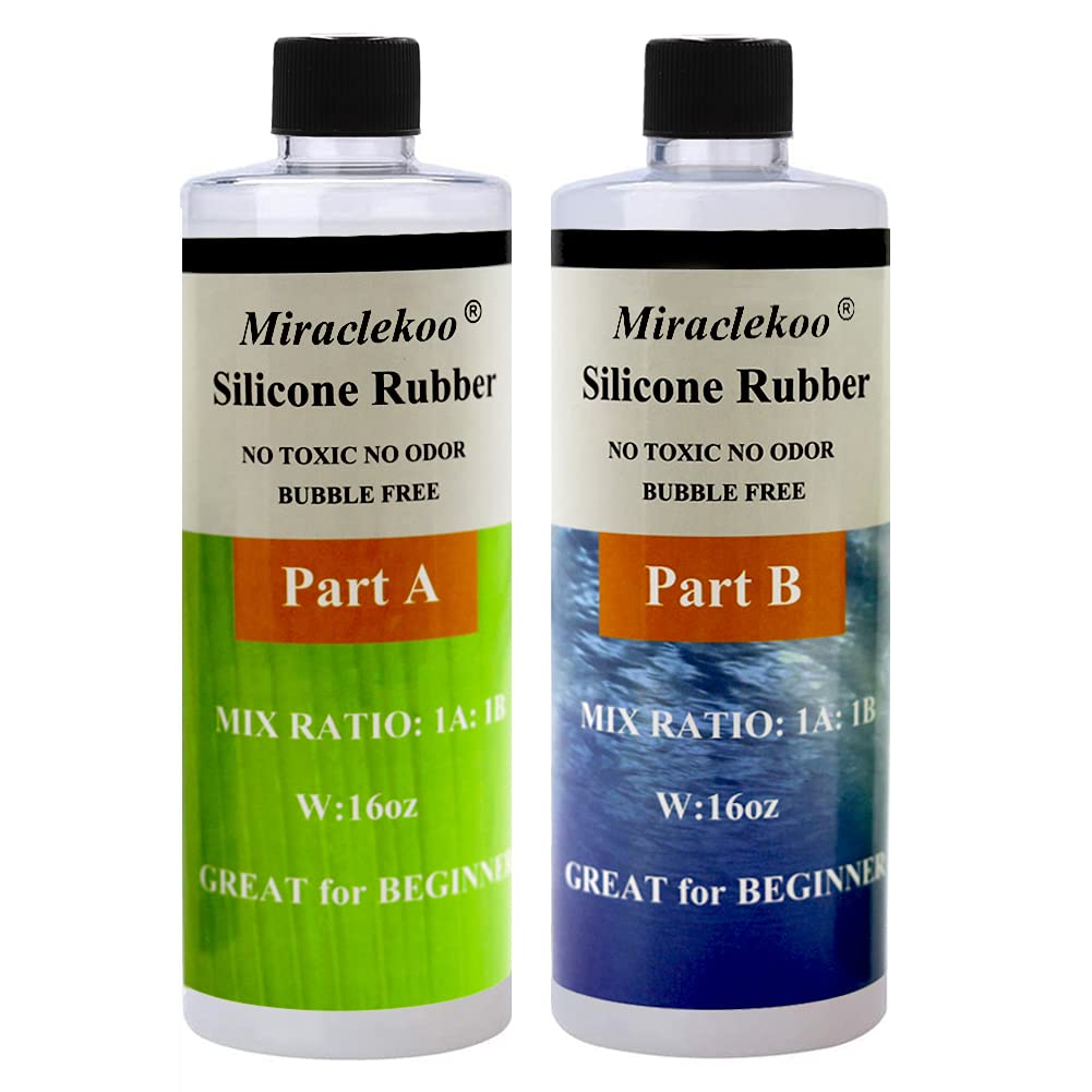 Silicone Mold Making Kit 15A Liquid Silicone Rubber Platinum, Flexible, Translucent, 32 oz