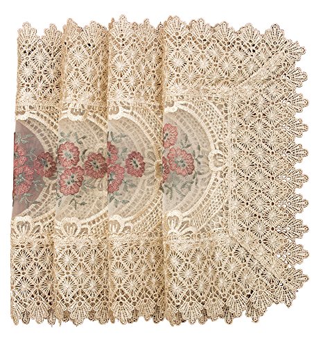 Simhomsen beige gauze placemats square 12 inch set of 4…