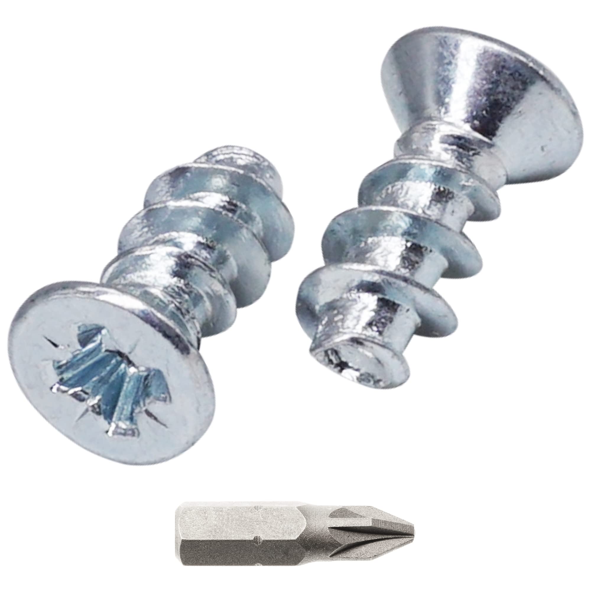 SKIR'CO (100 pcs) Zinc Plated Euro Screws 5.0 x 11 mm, Drawer Runner Screws, Flat Countersunk Head, Hinge Screws โ image 1