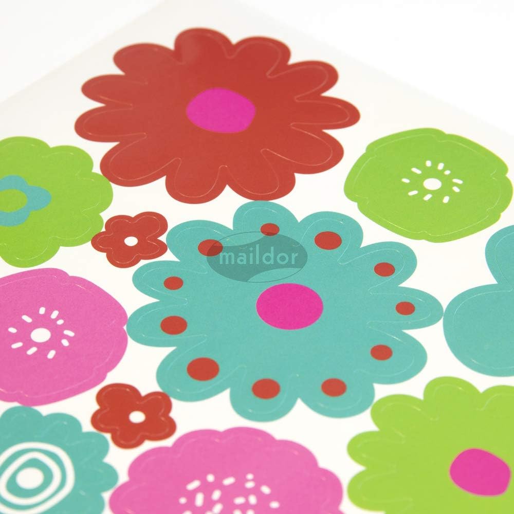 Maildor AE143C, STICKERS Decorate, 6 sheets 21x14,8 cm -FLOWERS (180 stickers) THEME, Children's Arts and Crafts Accessories - Image 5