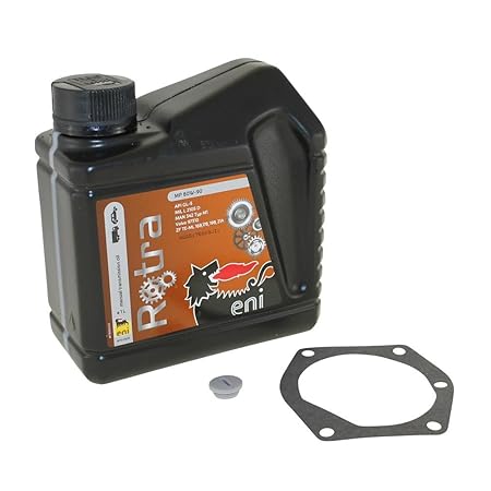 Set 1l Agip Getriebeöl Dichtung Ölablassschraube für Hercules Prima 3 5 2-Gang-Mofa KTM
