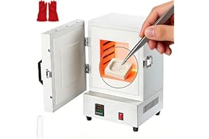 Pro 1150°C Heating Furnace - All-in-One Electric Kiln & Metal Melter Muffle Furnace with ±1°C Precision, 4-Side Uniform Heat 