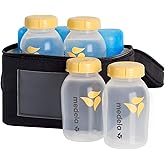 Medela Breast Milk Cooler Set with Cooler Storage Bag, Contoured Ice Pack, and Four 5-oz. Bottles for On-The-Go Transport, Ma