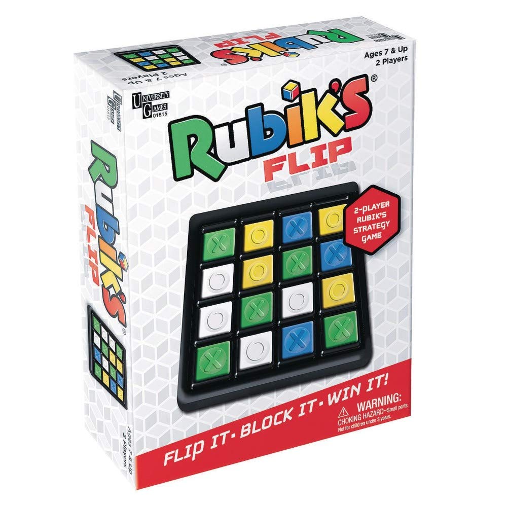 Rubik's Flip Fast Moving Strategy Tile Board Game for 2 Players Amazon.co.uk Toys & Games