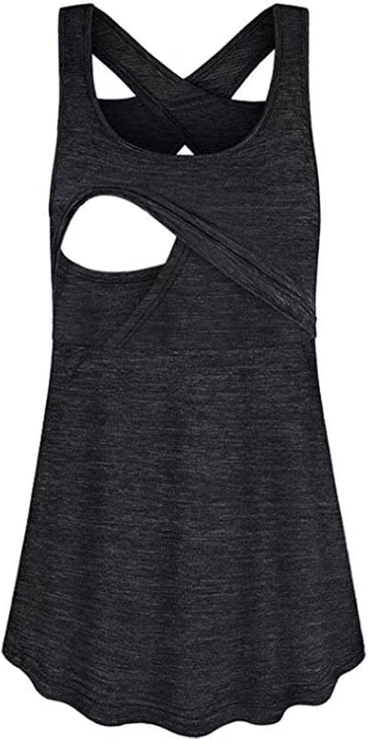 Women Maternity Vest Loose Comfy Sleeveless Vest Tops Pregnant
