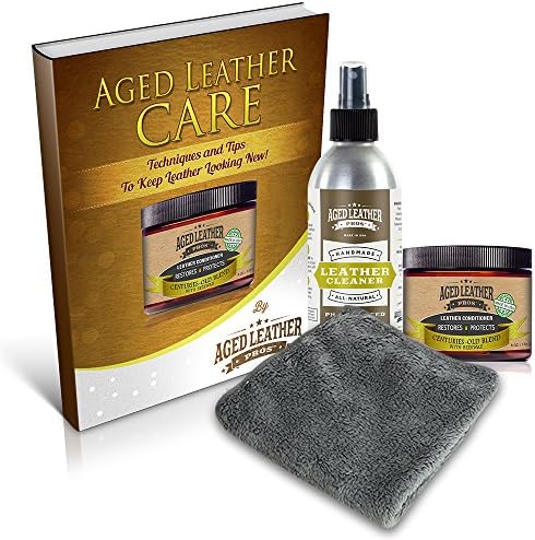 Leather Microfiber Cleaning Cloth (Gray & Cleaner)