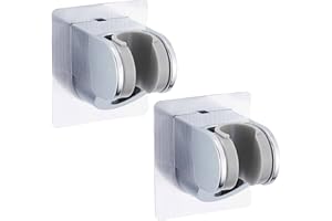 EAARSUO Adjustable Shower Head Bracket, Waterproof Shower Handle Holder, Shower Head Holder Adhesive, Showerhead Holder Clip,