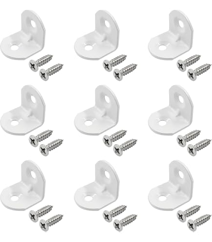10PCS) 1 STAINLESS STEEL L-BRACKET CORNER 90DEG L BRACKET 10PCS) 1 STAINLESS STEEL L-BRACKET CORNER 90DEG L BRACKET