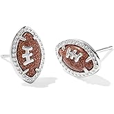 GREICHFAN Football Stud Earrings for Women Rugby Earrings Sports Game Team Earrings Sports Fan Jewelry