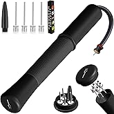 Ball Pump with Needle Storage, 5 Needles &amp; Extension Hose for Sports Balls | Basketball Soccer Pumps (Never Lose Pin), Volleyball Pump Rugby Ball Inflator - Great for All Balls