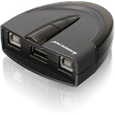 IOGEAR 2 Port USB 2.0 Switch - Auto Printer Switch - Manually or Auto Control - LEDs Indicate - Plug n Play - GUB231