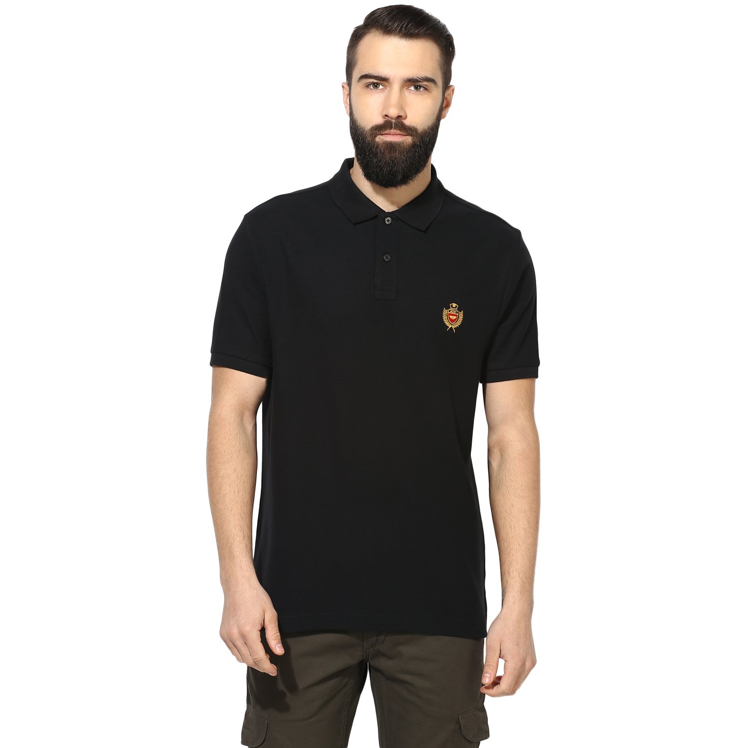 red tape men's solid regular fit t-shirt