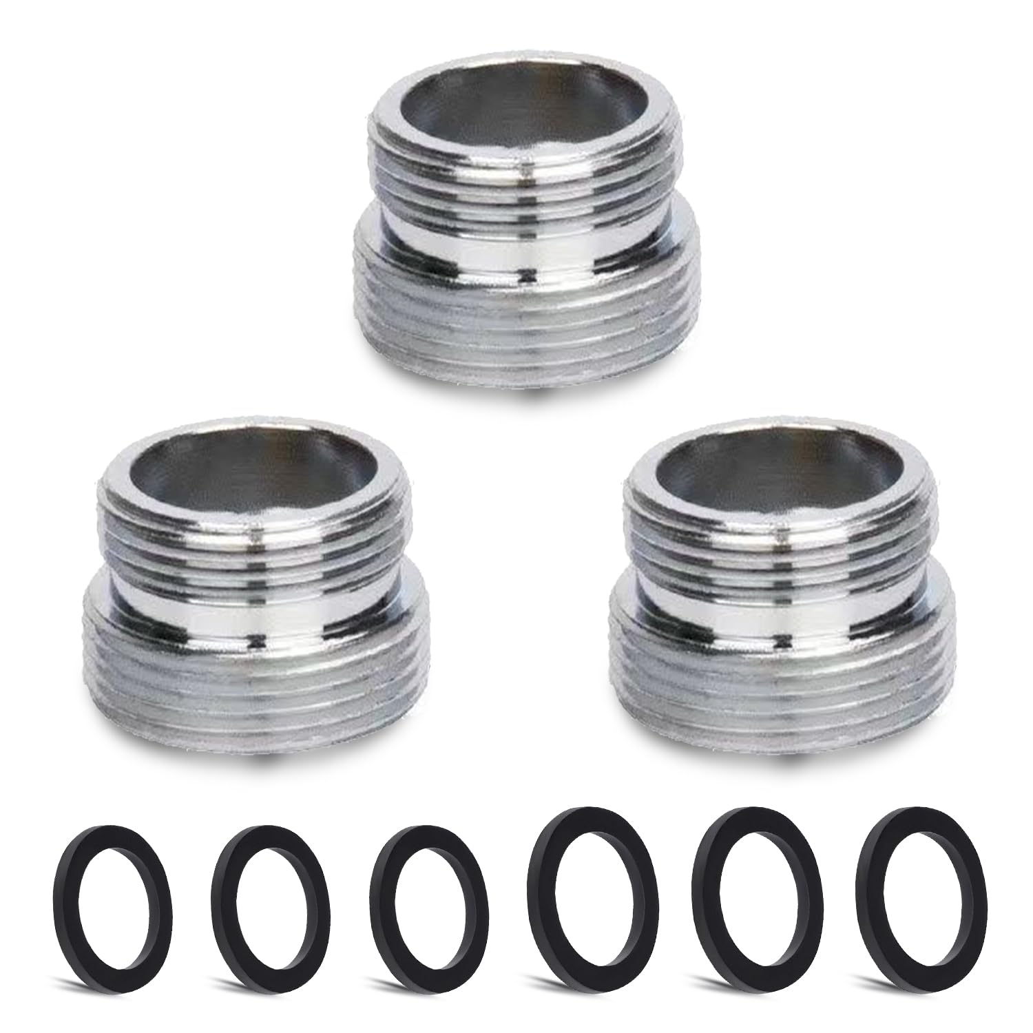 3 pcs Faucet Adapter Kit, CNYMANY Male M20mm Coarse Thread to Male M22mm Kitchen Aerator Adapter Set Sink Faucet Adapter Connecting Garden Hose Water Filter Standard Hose via Diverter