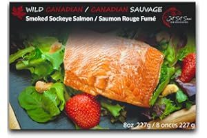 Wild Caught Canadian Pacific Smoked Sockeye Salmon Filet Gift All Natural From Vancouver BC