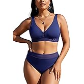 Ocean Blues Women's Triangle Bikini Set High Waisted Two Piece Bathing Suit Sexy Mesh Bikini